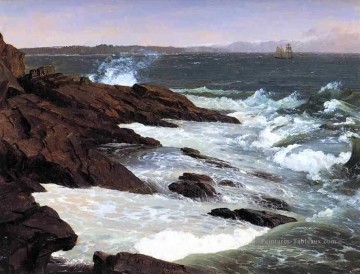  Hudson Peintre - Brouillard du mont Désert paysage Fleuve Hudson Frederic Edwin Church